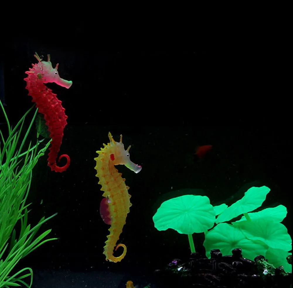 Best Quality Seahorse Aquarium Ornament Glowing Fish Tank Decor Sea Horse Hippocampal | Decorations &amp Ornaments