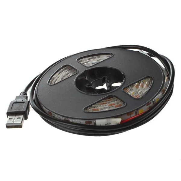 HOT-5050 RGB LED Light Strip Waterproof IP65 2M 60 Leds DC5V USB Cable Port for TV/ PC/ Laptop Background Warm white | Лампы и