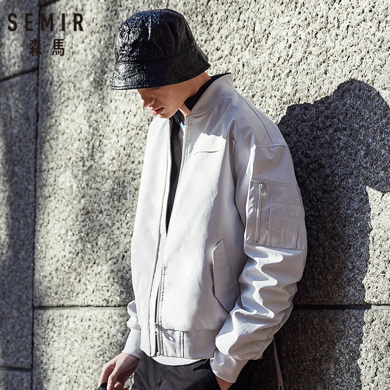Куртка SEMIR мужская бейсбольная Бомбер С язычком спортивная куртка на молнии с