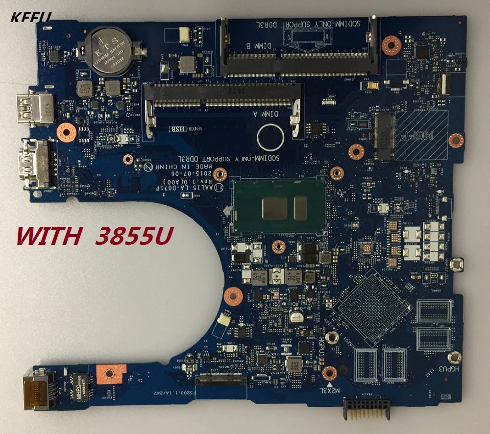 Материнская плата KEFU CN 0PW46V PW46V для ноутбука Dell INSPIRON 15 5559 фальшивая материнская 1024
