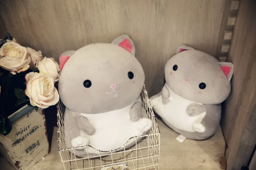 Miaoowa 1 шт. 33/40 см Kawaii мягкие кошка кукла милые мягкие плюшевые игрушки мягкие вниз хлопок со звуком, детские игрушки для девочек подарок на день рождения