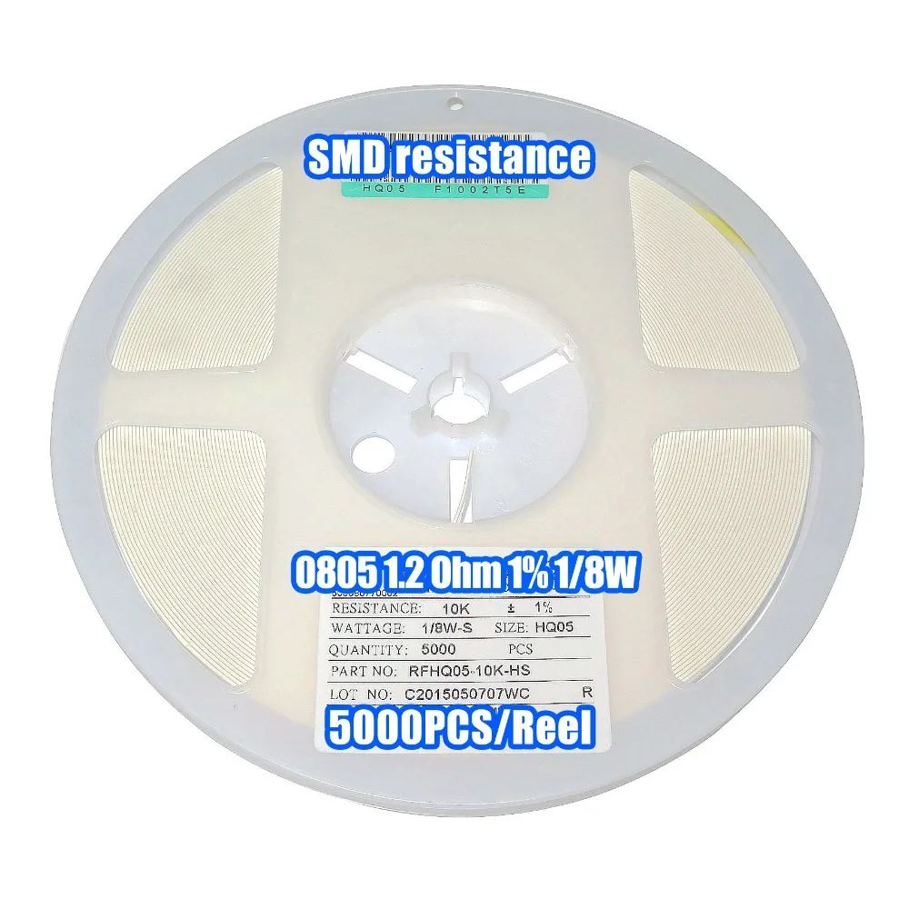 

1 Reel 0805 1.2R 1.2 Ohm 1% 1/8W SMD Resistance 5000PCS/Reel