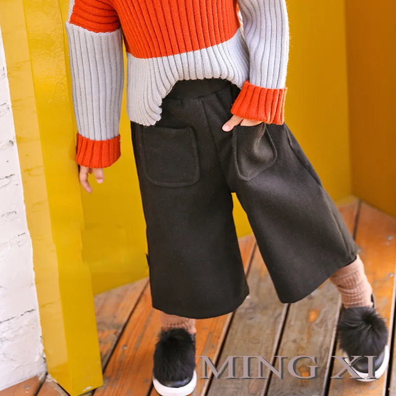 Новинка Осень-зима 2017 детская одежда свитер для девочек короткий цветной