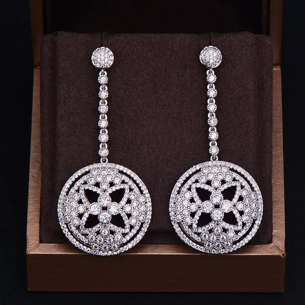 GODKI Новое поступление цветок кластера кубического циркония для женщин обручение