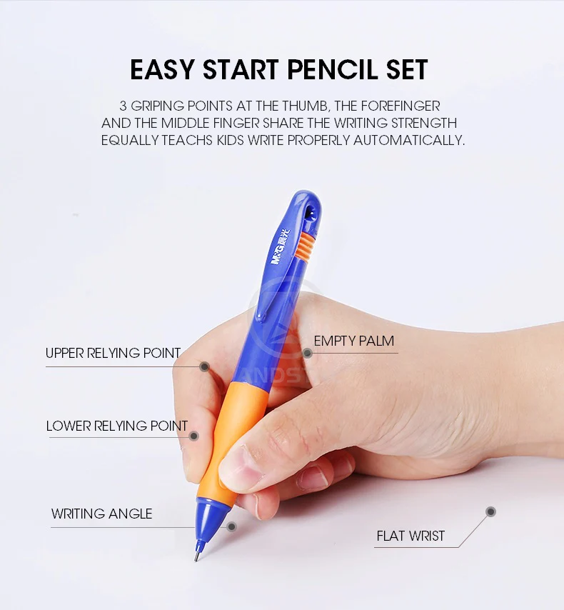 M& G эргономичный механический карандаш, 0,9 набор карандашей, ручка, ручки, захват, свинцовый набор канцелярских принадлежностей, инструмент для детей, школьников, детей, милый
