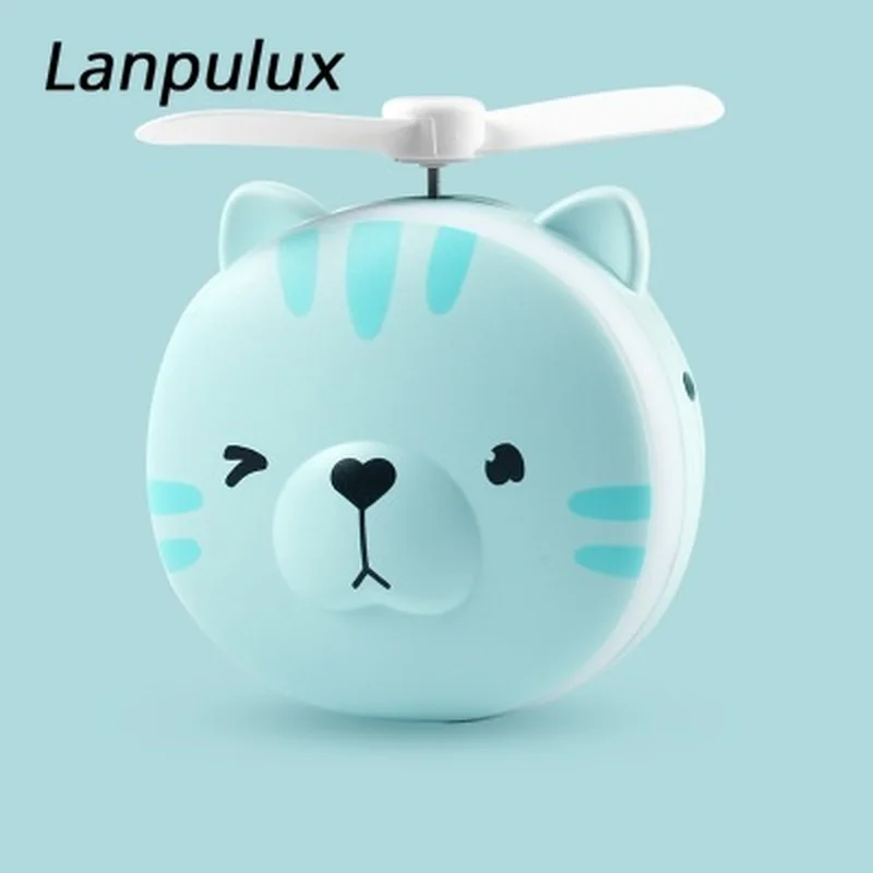 Lanpulux портативный вентилятор многофункциональное зеркало ночник свинья медведь