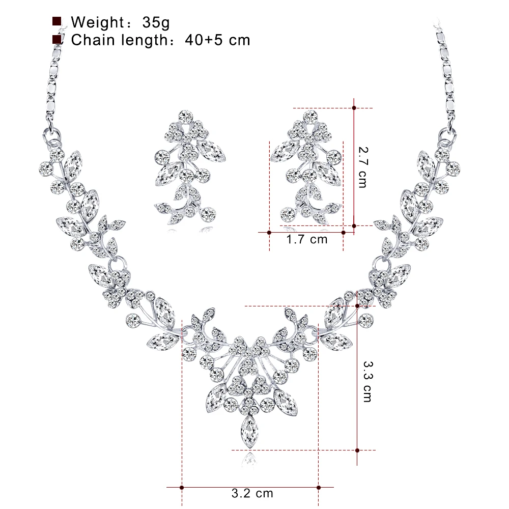 SET0048 Hot sale Bridal Wedding Cubic Zirconia Clear Stone Jewelry Set | Украшения и аксессуары
