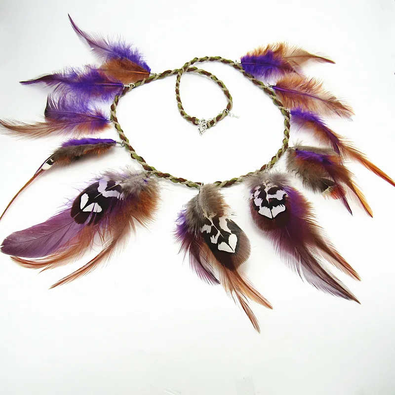 Новинка цветное ожерелье для косплея с перьями| |