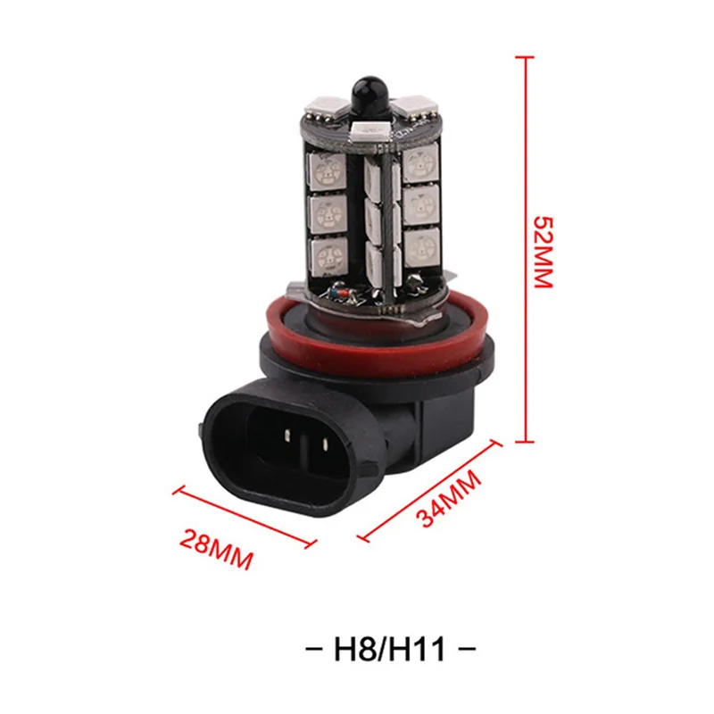 12V RGB пульт дистанционного управления H8 H9 H11 5050 27SMD изменение цвета Автомобильный светодиодный противотуманный светильник лампочка TBJ