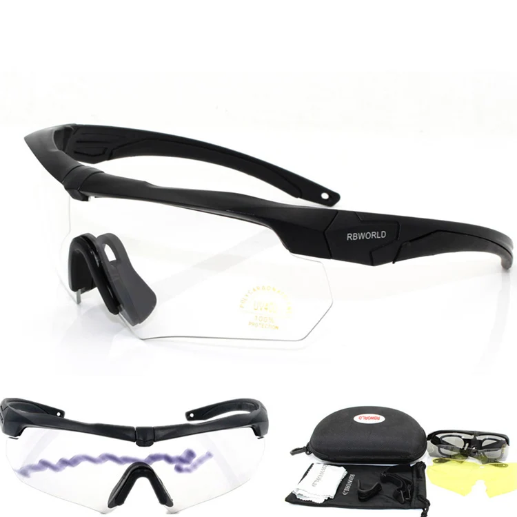 Фотохромные армейские Защитные солнцезащитные очки с 3 линзами военные