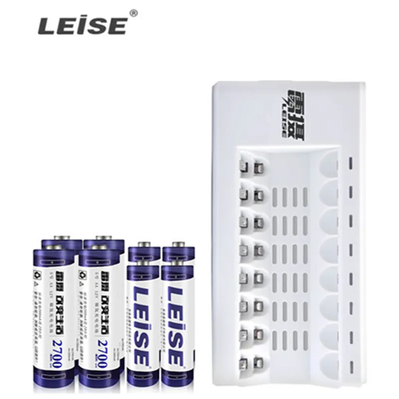 LEISE 4 шт. AA2700mah + aa950mah ni mh аккумуляторная батарея слота зарядное устройство