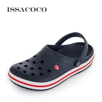 issacoco 2020 slippers holes shoes sandals men hole slippers sandals men breathable beach shoes zapatos hombre pantuflas chinelo