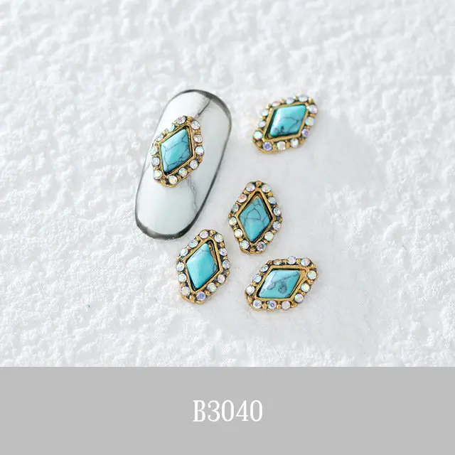 B3040 20 шт./лот, овальные/капли/сердце, Мраморная текстура, 3D сплав, стразы для дизайна ногтей, металлические маникюрные аксессуары для ногтей, DIY украшения ногтей, подвески - Цвет: B3040