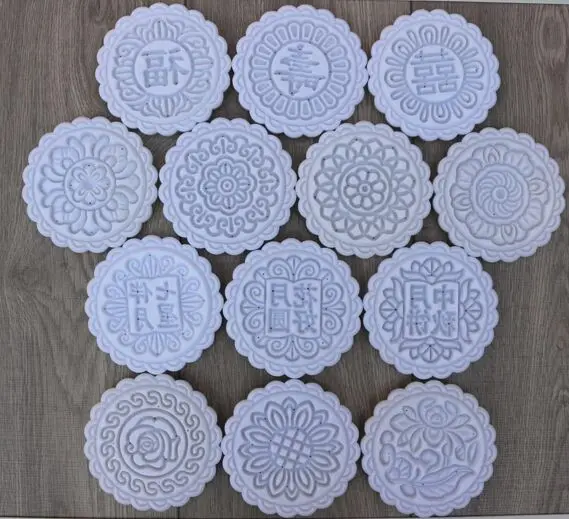 150-180 г 200-250 ручная прессовка круглый квадратный белый mooncake плесень/мотив | Дом и