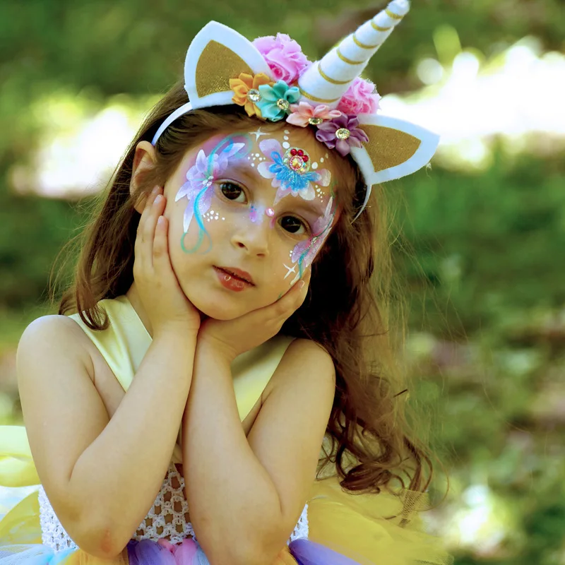 Fancy Girls Tulle Unicorn Tutu Dress Pastel Rainbow Princess Baby Birthday Party Children Halloween Clothing | Детская одежда и