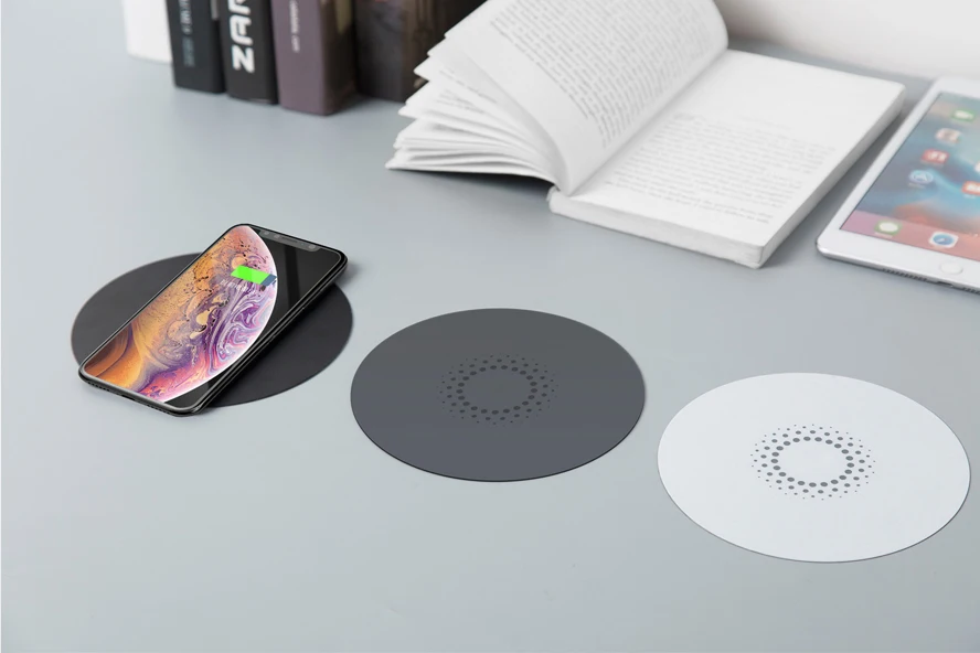 32mm Long Distance Беспроводной зарядное устройство для IPhone 8 8Plus XX XS Макс 11 Pro Макс Samsung галактики S10 5g S10e S9 S8 S7edge Note 8 note9 Note10 Скрытые космические невидимые беспроводная зарядная база