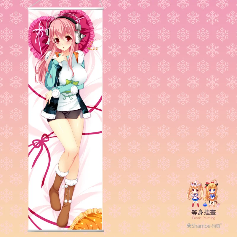 Японский аниме мультфильм Супер Sonico персиковый кожа вельвет прямоугольная