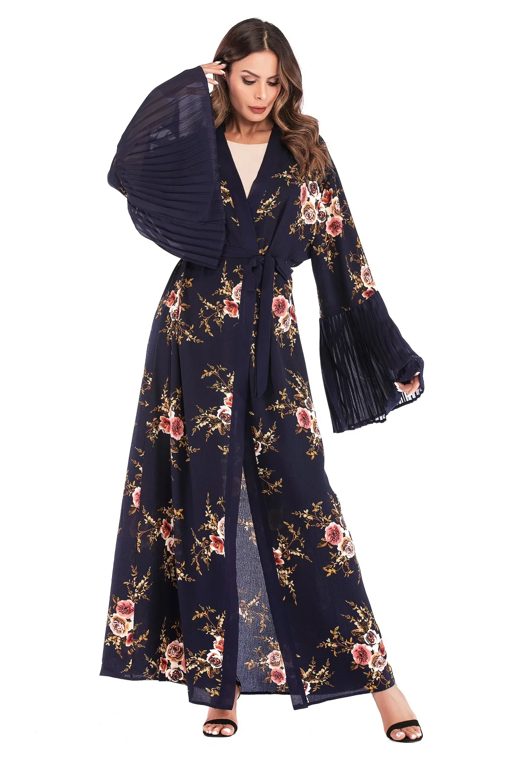 Красивая одежда с цветочным принтом woomen новая модель новейших дизайнов abaya
