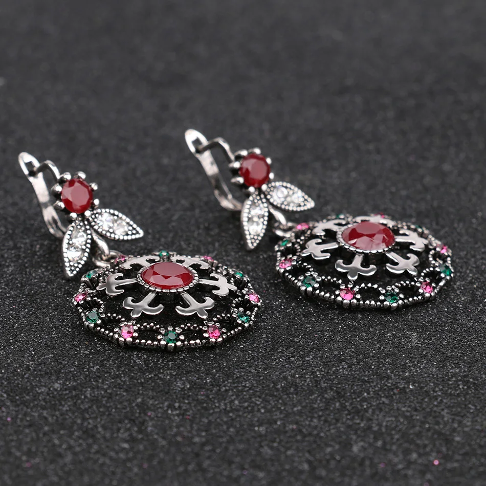 Роскошные 3 шт. серебряного цвета из Индии Кристалл Ювелирные наборы винтажные