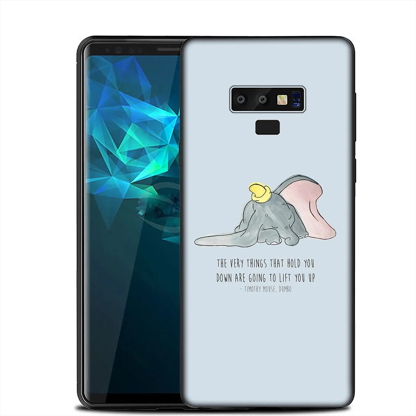 IYICAO Dumbo Cute elephant Soft Silicone Case for Samsung Galaxy A6 A9 A8 A7 2018 A3 A5 2016 2017 Note 9 8 10 Plus Lite |