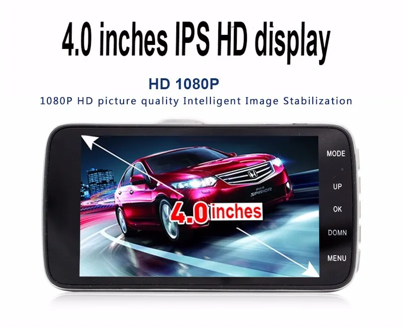 VRFEL Car DVR Camera Dual Lens with LDWS ADAS Rear view Support Front Distance warning Full HD 1080P 170 car dvrs dashcam | Автомобили и