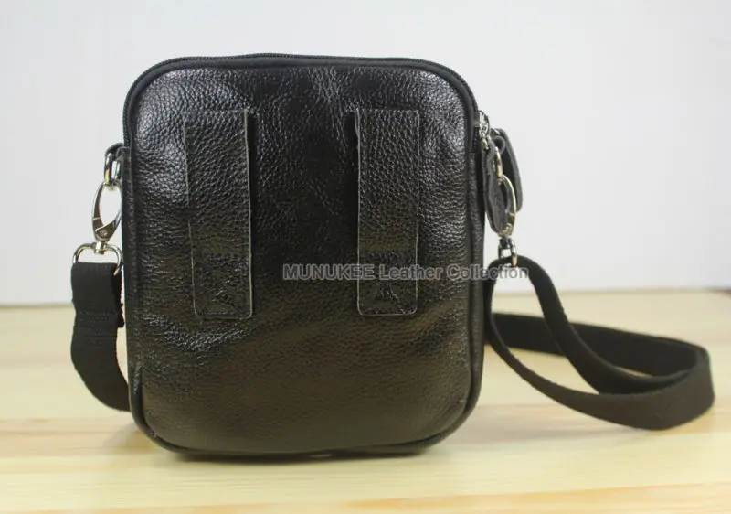 Fashion New Genuine Leather messenger bags Men crossbody Bag Real leather Shoulder Bag for men small bag Casual Black M154