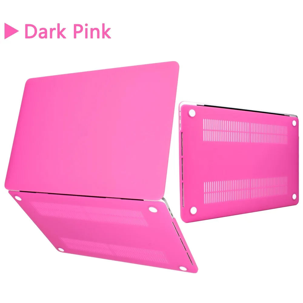 Deep Pink Матовый Жесткий чехол для нового MacBook Pro Air 11 12 13 15 дюймов с retina& Touch Bar A1932 A1706 A1707 Pro 1" 15" Чехол - Цвет: Deep Pink