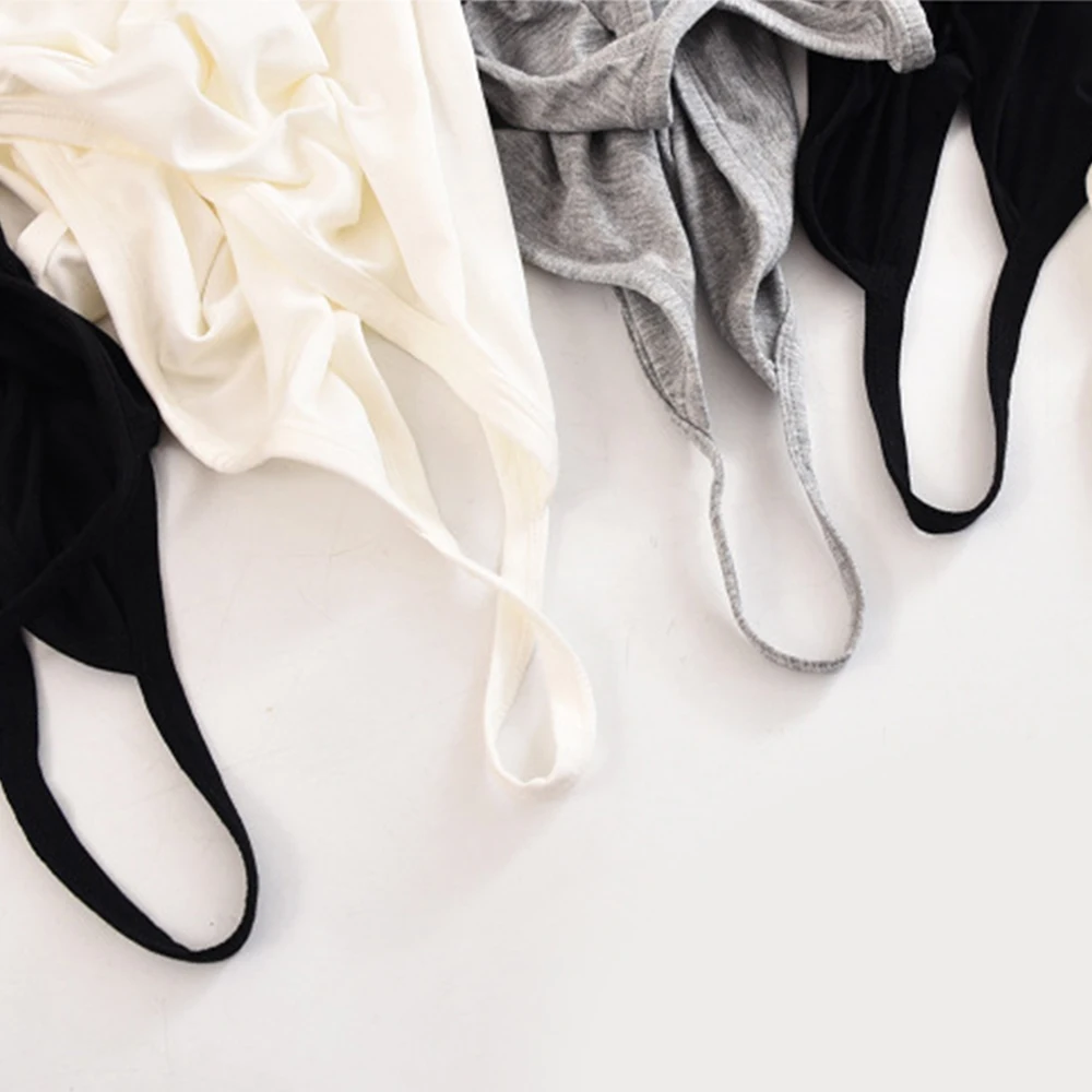 Модал женское платье макси однотонное белое черное Летнее Длинное повседневное