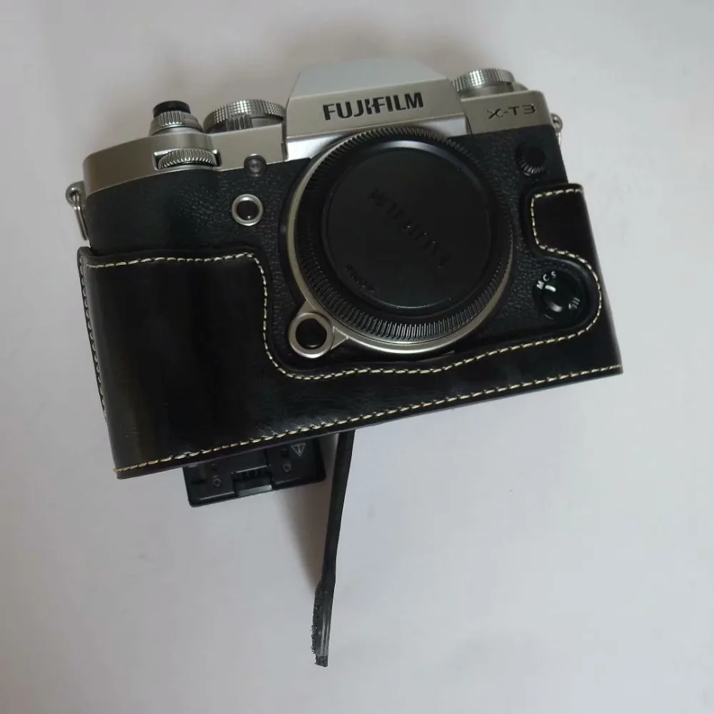 Сумка для камеры чехол Fufijilm XT1 X-T3 XT3 X-T2 XT2 XT4 XT-4 из искусственной кожи половинный