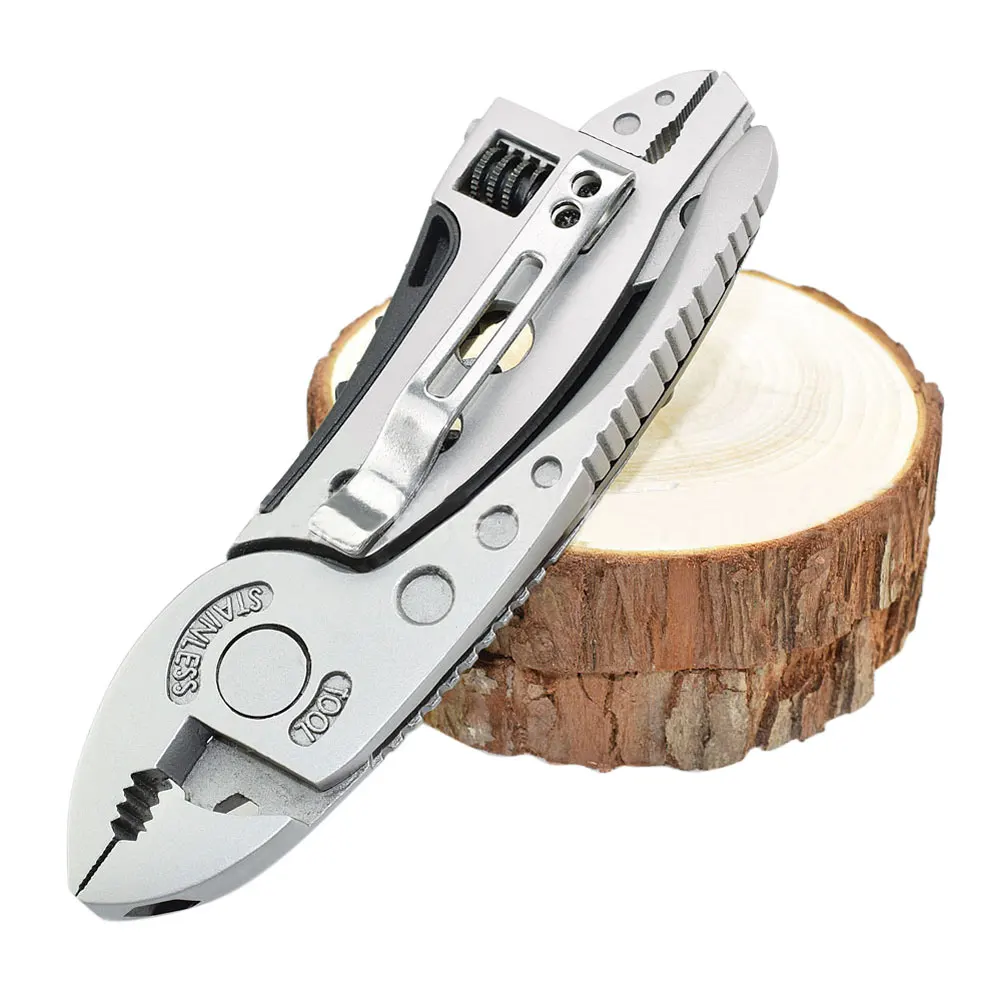 Portable Camping Survival Multi-tool Knife Hunting Accessories EDC Tools Set Gear Adjustable Wrench Jaw Screwdriver Pliers | Спорт и