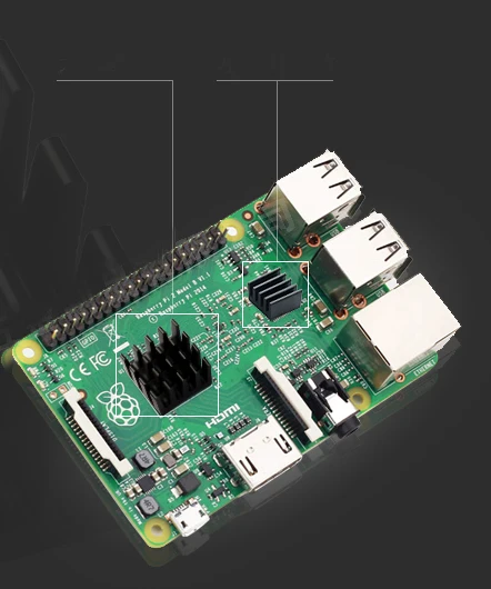 CoolerAge 5 наборов (15 шт.) кулер Raspberry Pi черные алюминиевые радиаторы наборы