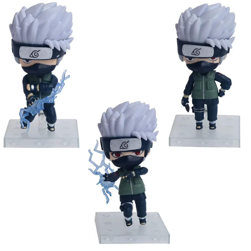 

Anime Q version Shippuden 10cm Uchiha Sasuke Hatake Kakashi Uzumaki pvc action figure model toys doll juguetes hot