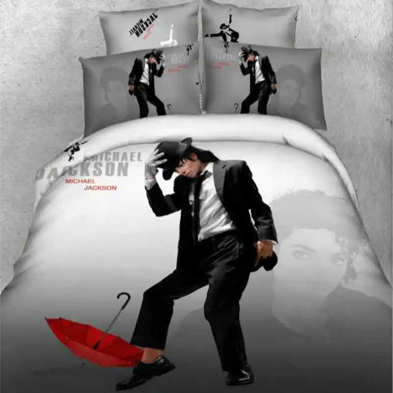 3d постельных принадлежностей queen size 4 шт. Джексон покрывало Монро пододеяльник