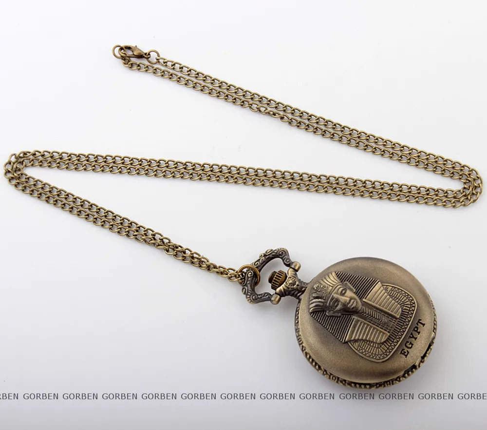 Египетский фараон кварцевые карманные часы ретро стиль для мужчин и женщин