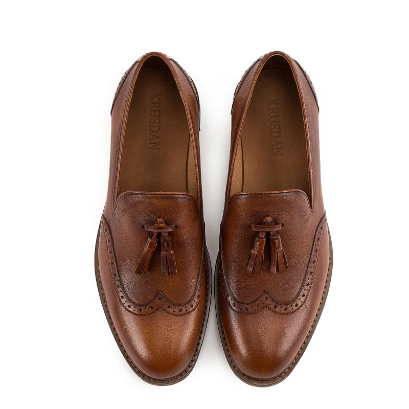 Brown Leather Casual Shoes Designer Men High Quality Genuine Oxford For Slip-On MAN SHOE CASUAL LOAFER | Обувь