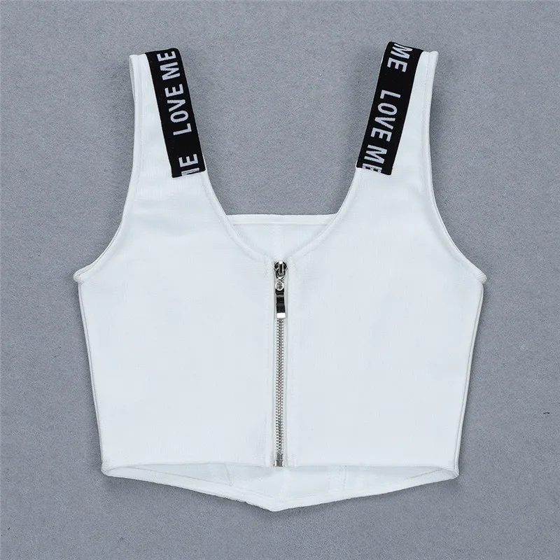 New Arrival White Short Sexy Summer Women's Tank Tops Bandage Luxury Party | Женская одежда