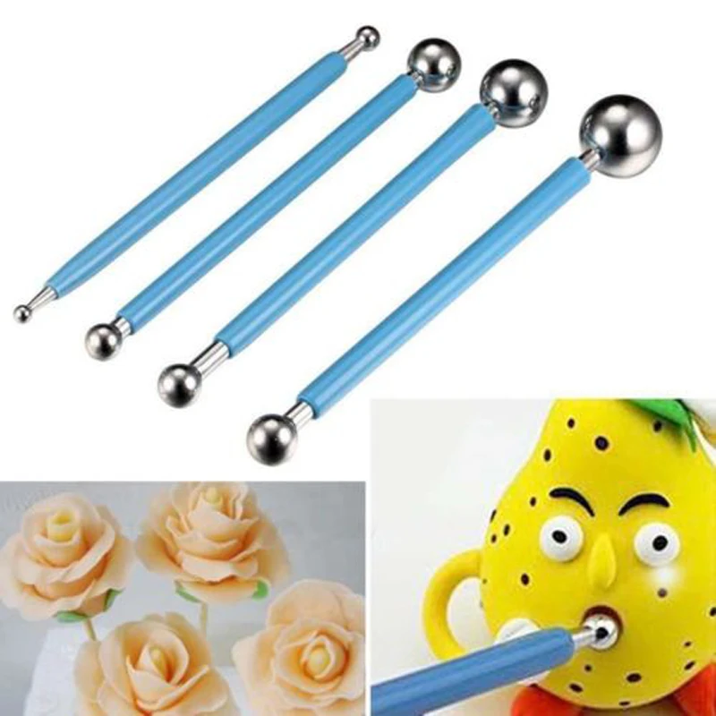 4 шт. формы для цветов инструменты плесени полимерная глина полиформа лепки набор