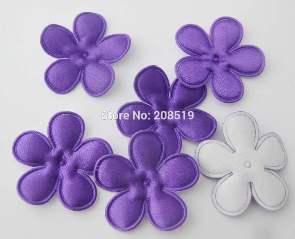 14 purple 35mm PANVNE модные цветочные патчи для украшения ремесла 35 мм мягкий цветочный Войлок 200 шт 15 цветов на выбор - Цвет: 14 purple 35mm