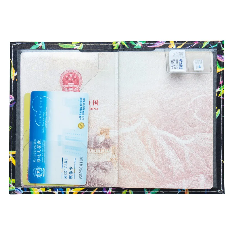 Colored bird Fashion and standard size passport cover waterproof solid pu leather holder with traveling | Багаж и сумки