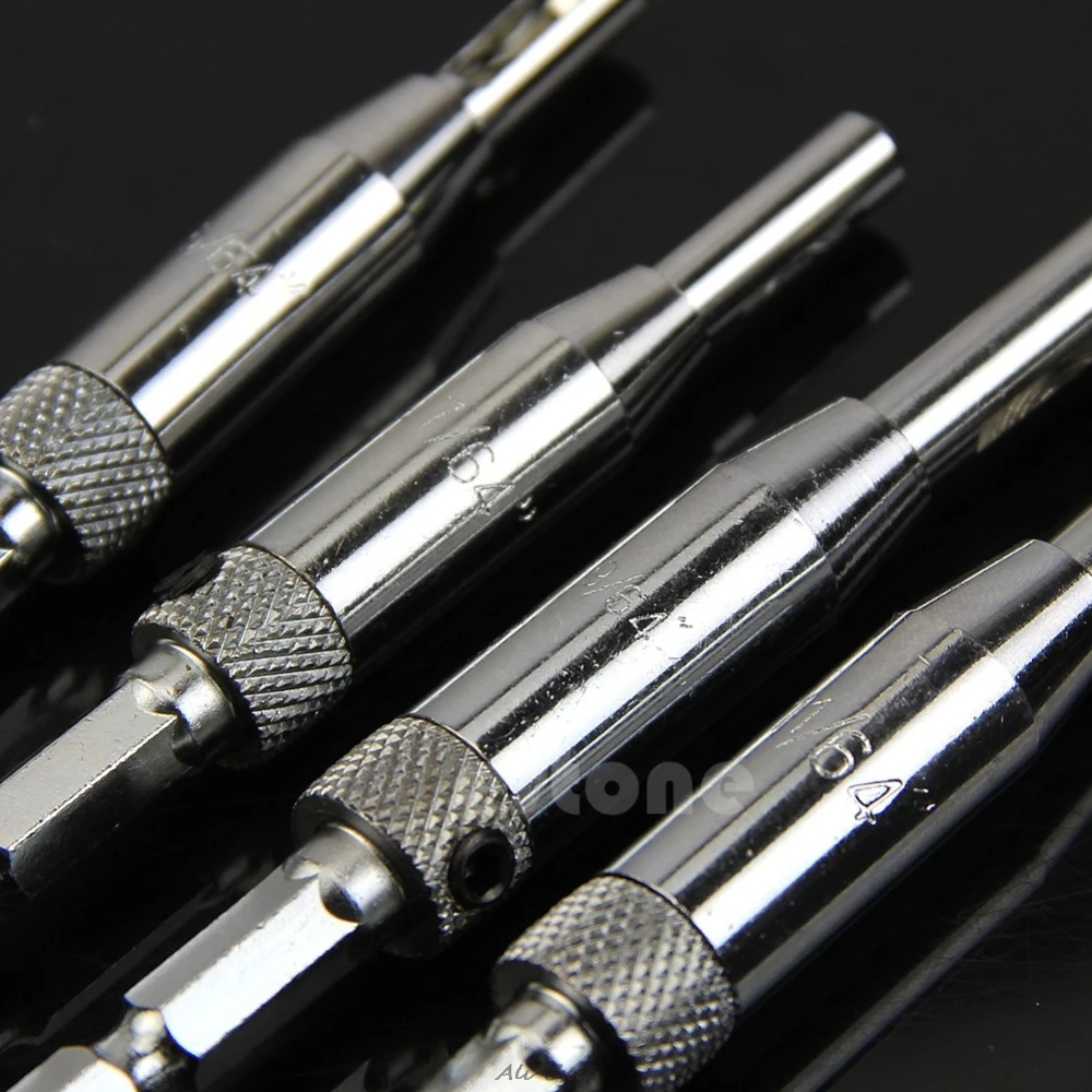 

4x HSS Self Centering Hinge Drill Bits Set Door Cabinet 5/64" 7/64" 9/64" 11/64"