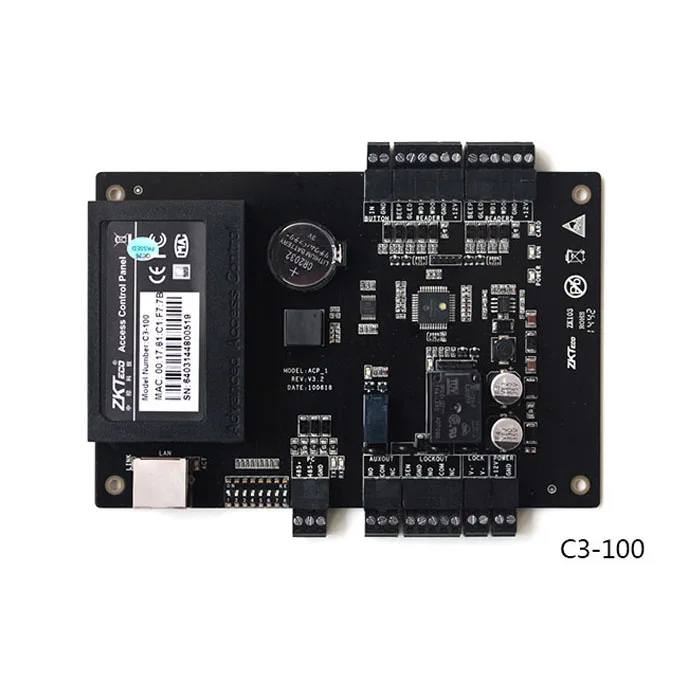 C3-100 Панель управления доступом к двери TCP/IP c3-100 система контроля доступа с 12V3A блок питания и металлическая защитная коробка C3-200 c3-400 - Цвет: C3-100