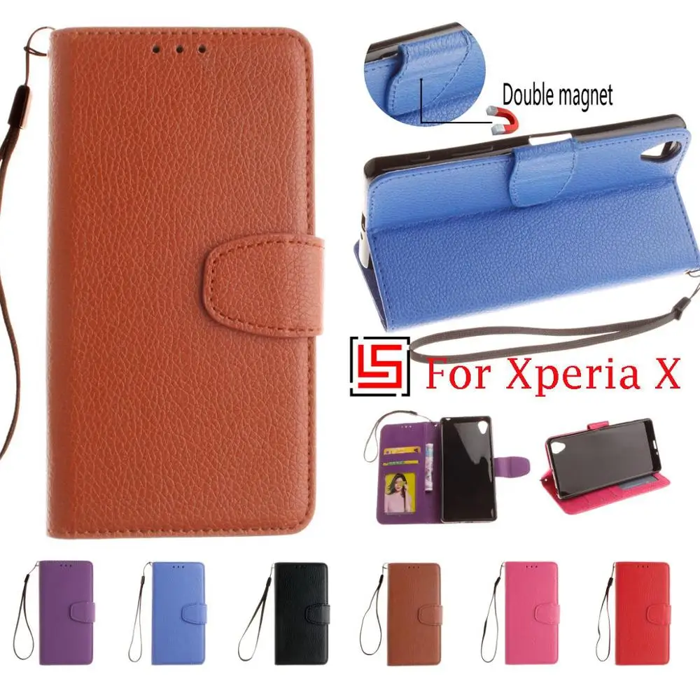 Кожаный флип Кошелек из искусственной кожи для телефона чехол мобильного Sony Xperia