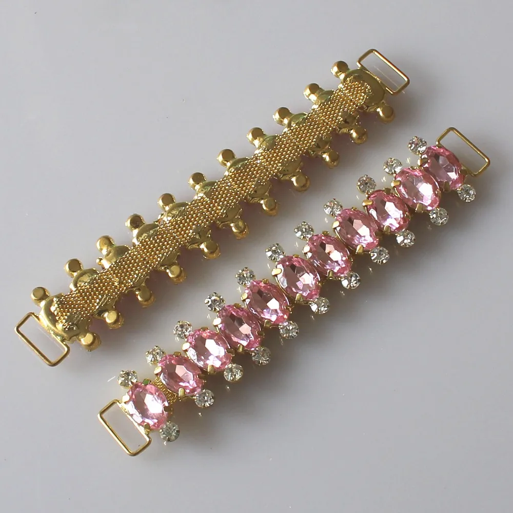 2 шт. подвеска с прозрачными стразами соединители для купальников/металлические