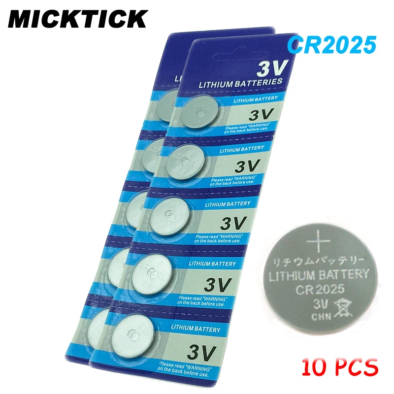 10 шт./лот CR2025 3V батарея для монет литий ионная ECR2025 DL2025 BR2025 KL2025 L2025 часы игрушки