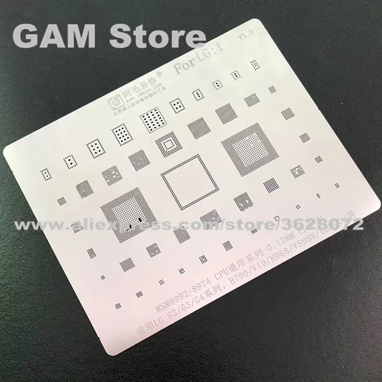 Для LG G2 G3 G4 H790 V10 H968 VS986 LS990 BGA Stencil MSM8992 8974 CPU IC Reball Pin Оловянная растительная сеть