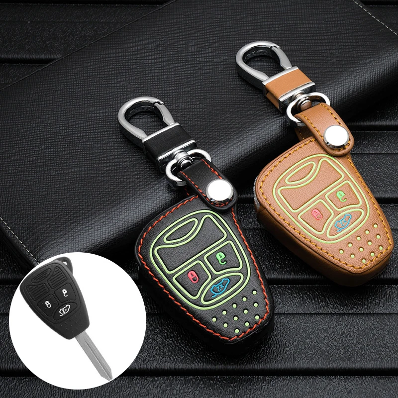 Кожаный чехол для ключей автомобиля, чехол для Jeep Cherokee Grand Cherokee Wrangler Compass Патриот смарт ключ защитный чехол Брелок