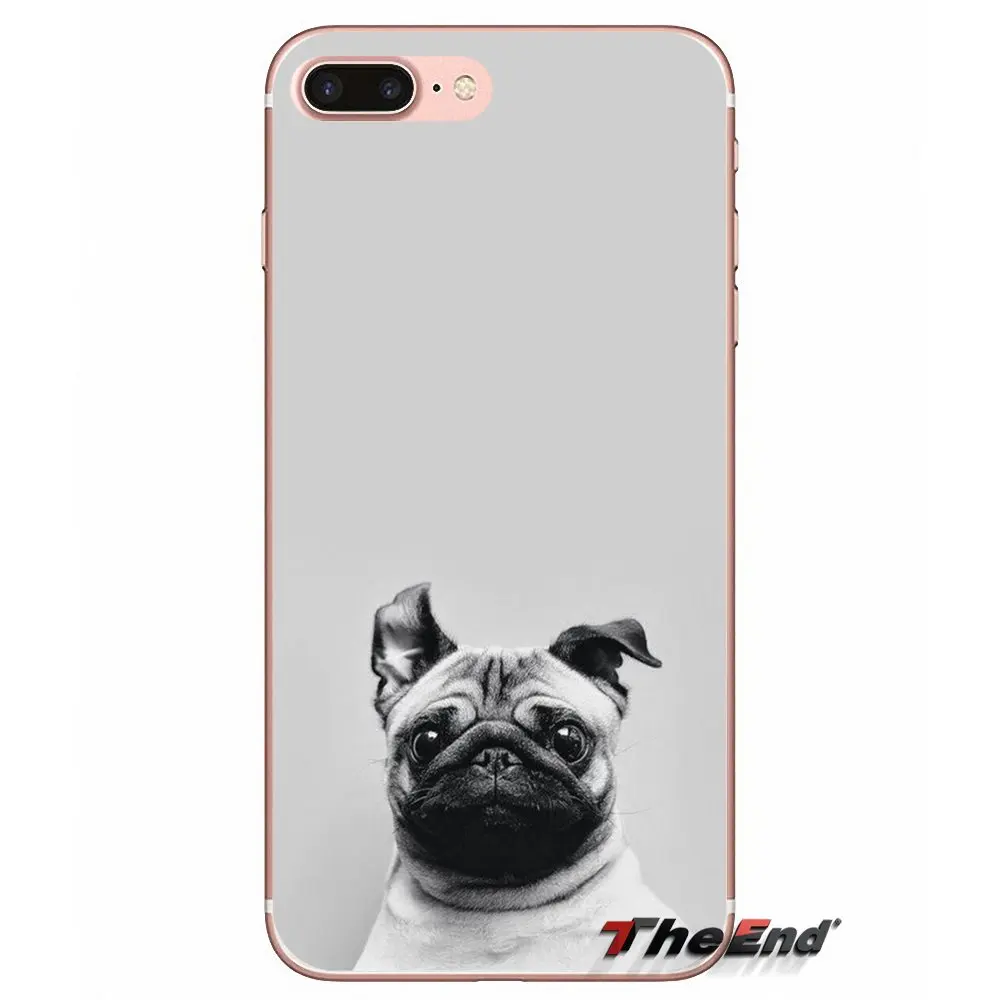 Красивая милая собака мопс ультратонкий резиновый чехол для Huawei G7 G8 P7 P8 P9 Lite Honor 4C