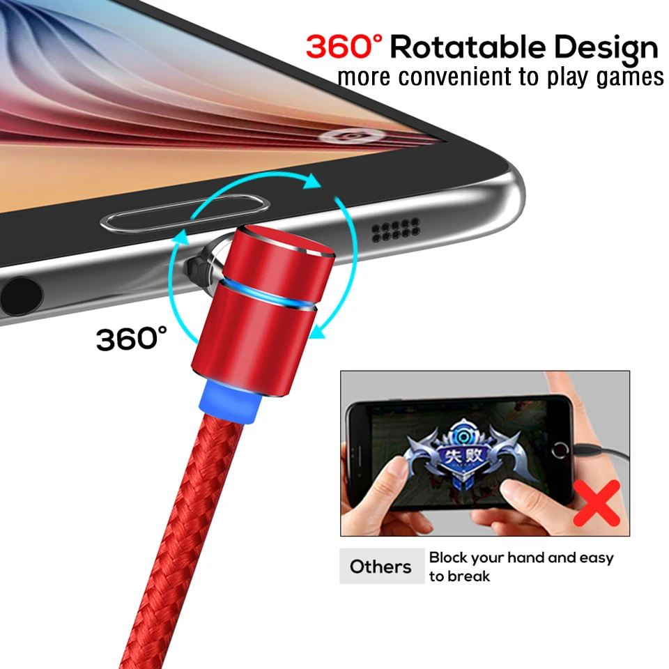 90 градусов Micro Usb Type C Магнитный кабель зарядный провод шнур для Samsung Galaxy A8s A3 A5 A7 A8 A9