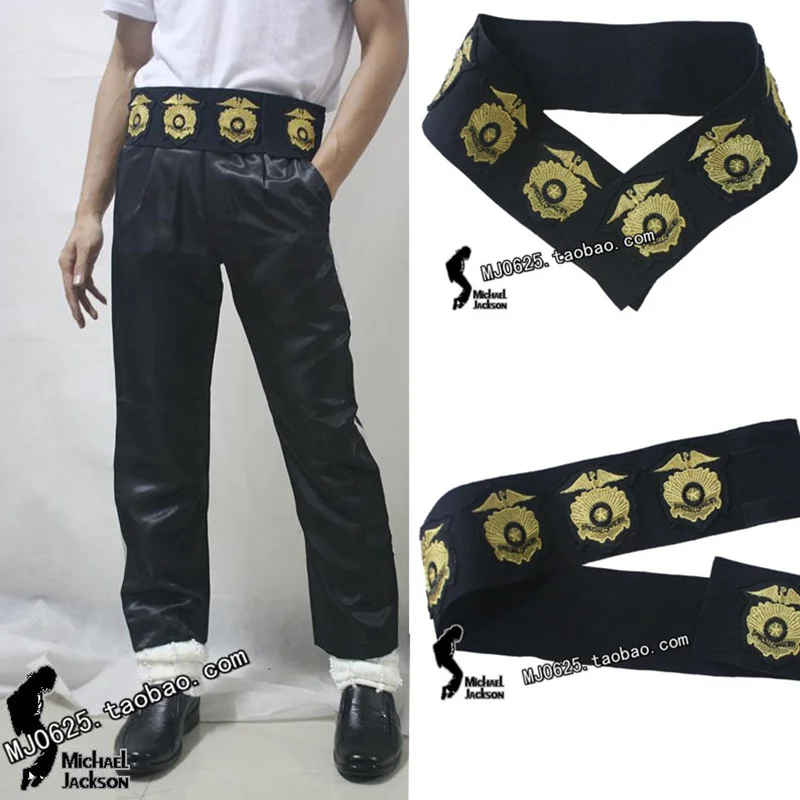 Популярный классический кожаный ремень MJ Майкл Джексон пояс в стиле милитари с