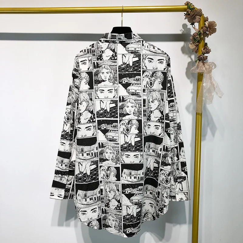 Женские модные рубашки с комическим принтом героями мультфильмов Женская